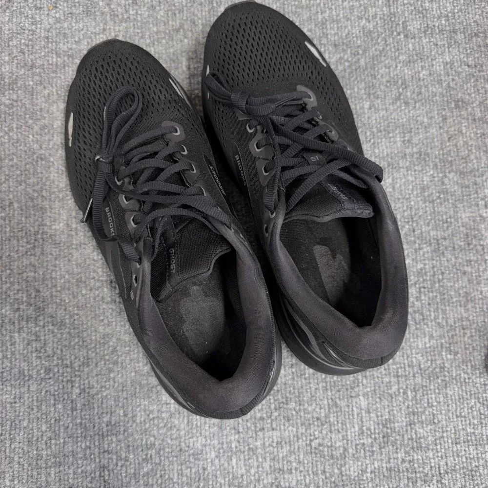 Brooks Ghost 15 Men's Size 9.5 Extra Wide (4E) Running Shoes Triple Black